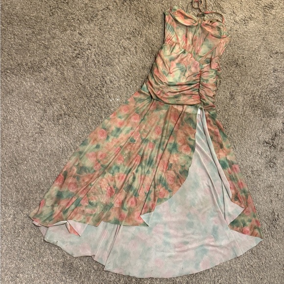 Oh Polly Ruched Asymmetric Corset Gown - Picture 6 of 6